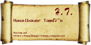 Haselbauer Tamás névjegykártya