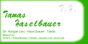 tamas haselbauer business card